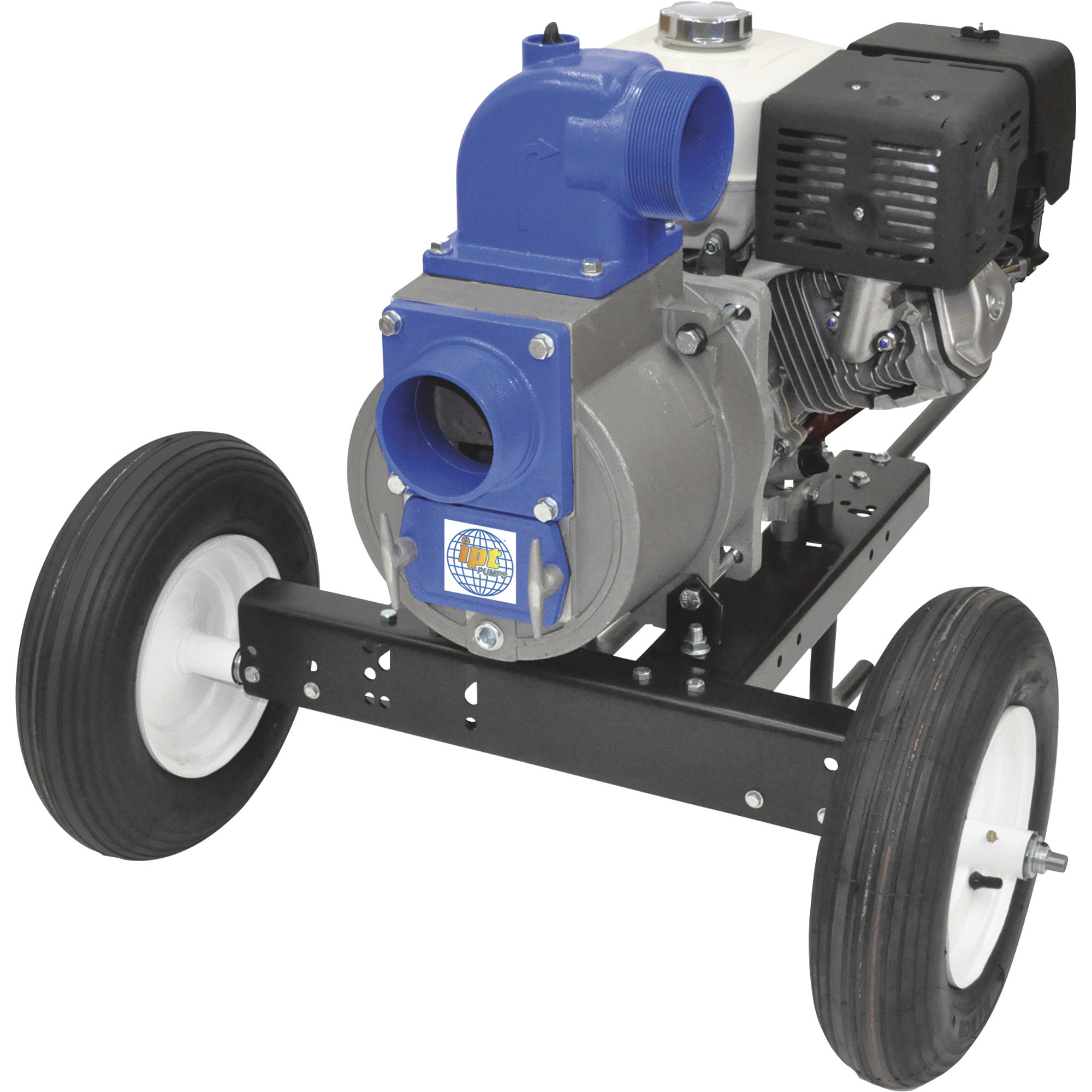IPT Self-Priming Full Trash Pump, 4in. Ports, 37,800 GPH, 2in. Solids Capacity, 390cc Honda GX390 Engine, Model# 3994-IPT-96